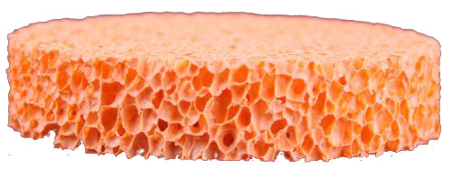 Schwamm 98mm Durchmesser x 20mm Farbe orange