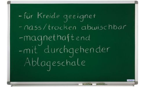Schreibtafel 90cm x 60cm mit Ablage