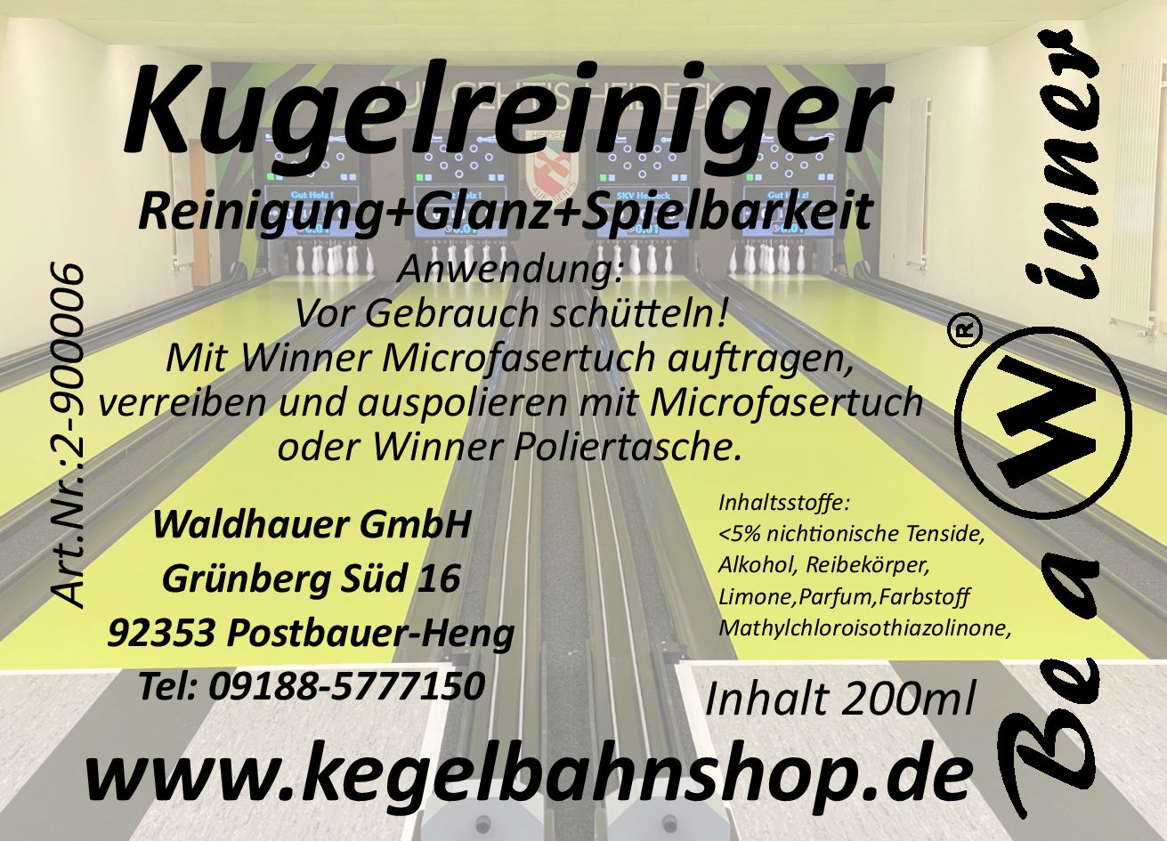 Kugelreiniger mit Haftmittel Reinigung + Glanz + Spielbarkeit