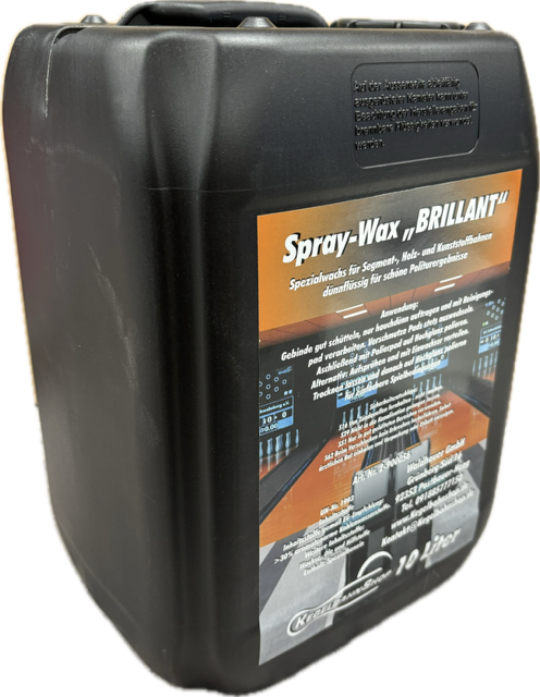 SPRAY-WAX BRILLANT für Segment-, Kunstsoff- und Holzbahnen 10 Liter