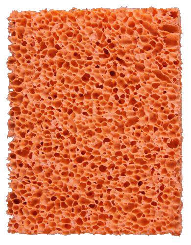 Schwamm 10,5cm x 8,5cm x 2cm Farbe orange