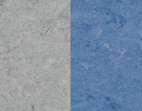 Anlauflinoleum 0.625m x 6.55m x 3.2mm blau oder grau