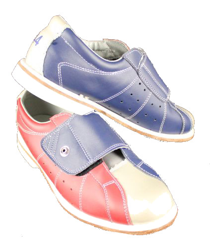 Bowling Leihschuh mit Klettverschluss rot/blau Auslaufmodell
