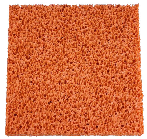 Schwamm 16cm x 16cm x 2,5cm Farbe orange