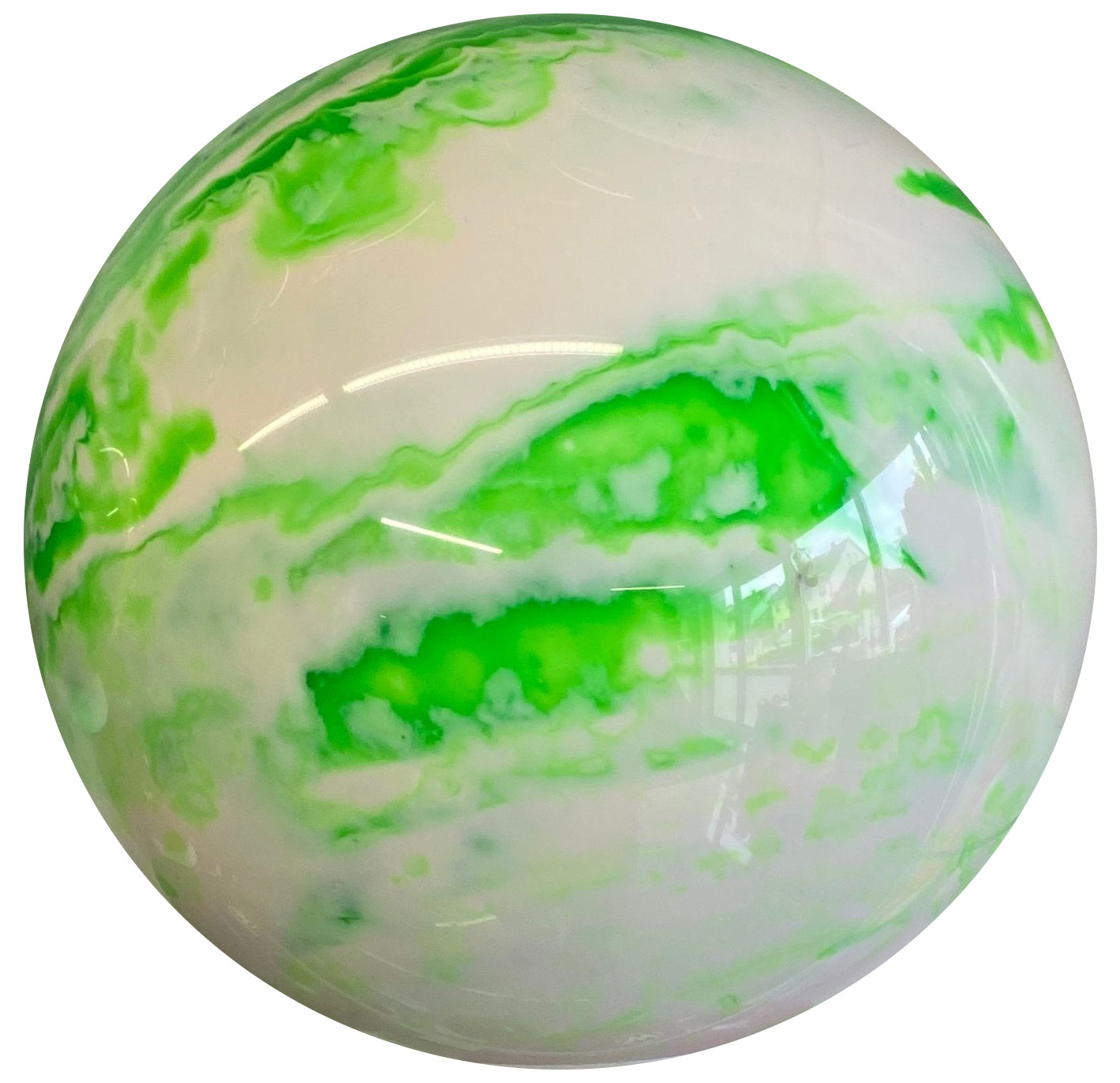 Vollkugel 160mm neongrün/weiss marmoriert  TYP WINNER