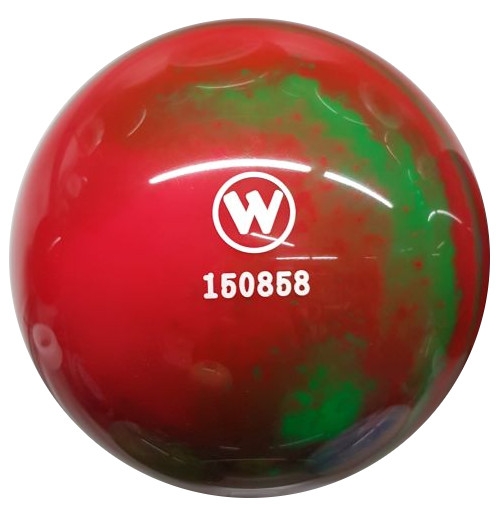 Vollkugel 160mm neongrün/rot marmoriert  TYP WINNER