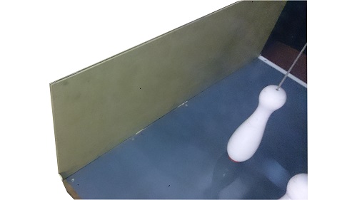 Kautschukbelag auf 2mm Metallplatte zur einfach Montage 50x135cm