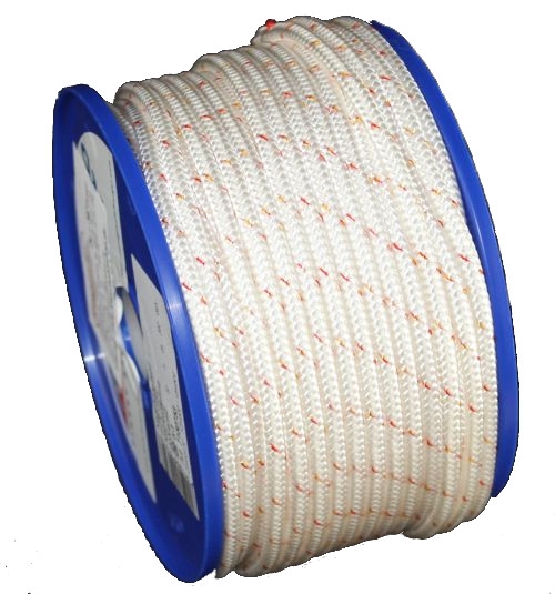 Kegelstellseil GEWACHST 5,3mm FSE  Spule 50m weiss