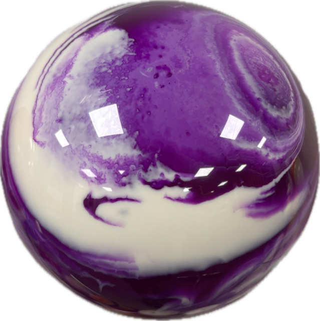 Vollkugel 160mm violett/weiss marmoriert  TYP WINNER