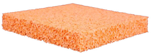 Schwamm 16cm x 16cm x 2,5cm Farbe orange