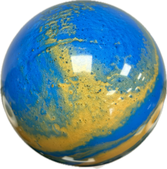 Vollkugel 160mm PEARL blau/gold
