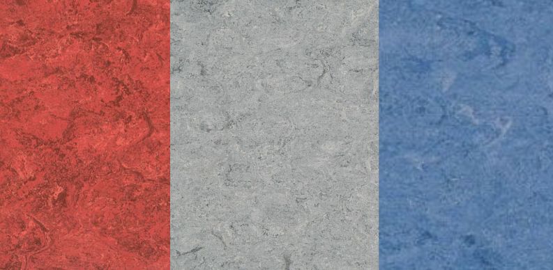 Aufsatzlinoleum 35cm x 555cm x 3,2mm blau, grau oder rot