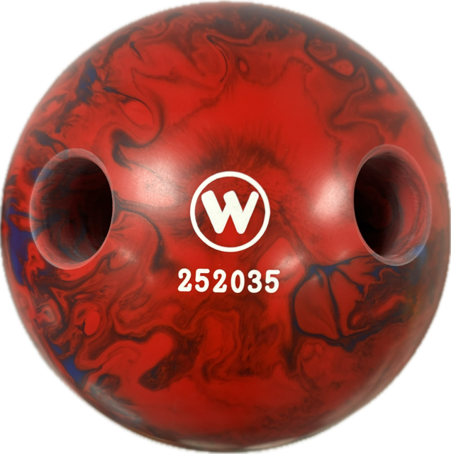 Lochkugel 160mm blau/rot marmoriert  TYP WINNER
