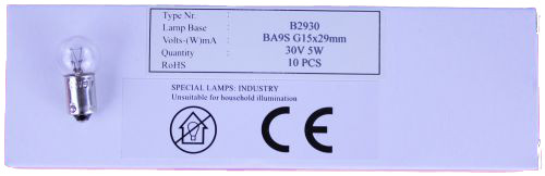 Glühlampe 30V 5W Vollmer 10er Pack