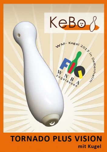 1 Satz Kunststoffkegel Tornado  Plus VISION mit Zentrierkugel  WM KEGEL 2017