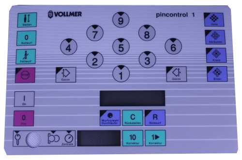 Vollmer Bedienfeldfolie Grau gestreift Pincontrol 1
