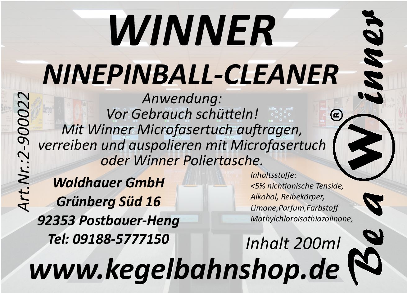 Kugelreiniger WINNER 200ml mit Orangenduft