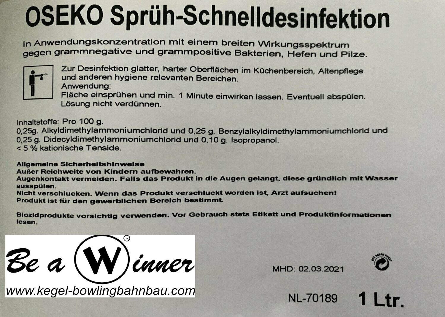 OSEKO Sprüh-Schnelldesinfektion 1 Liter