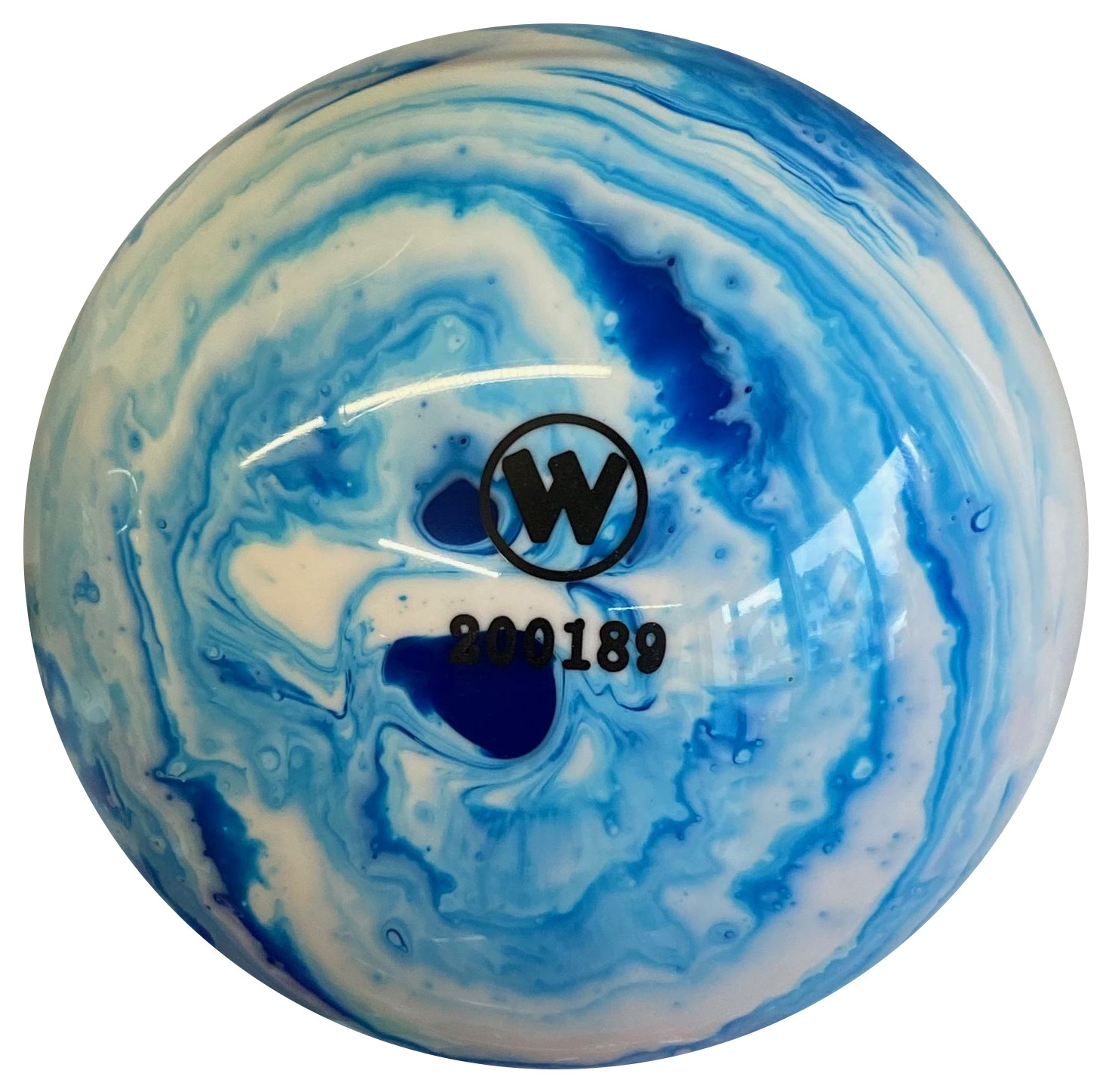 Vollkugel 160mm blau/weiss marmoriert  TYP WINNER