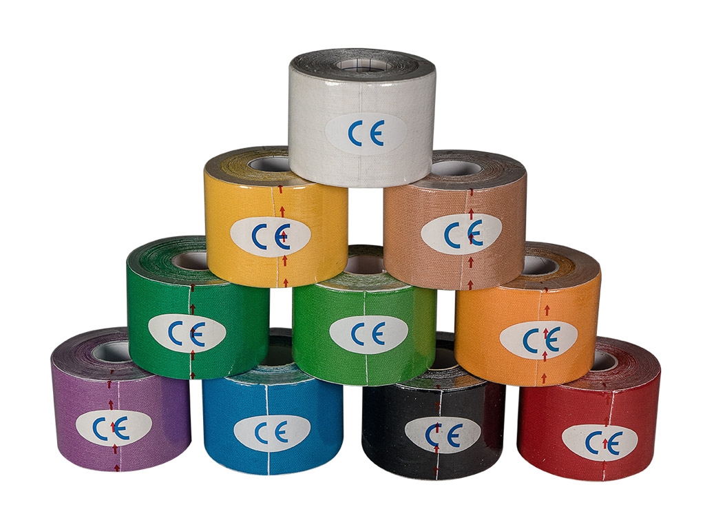 Kinesio-Tape in verschiedenen Farben