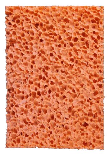 Schwamm 120mm x 80mm x 35mm Farbe orange