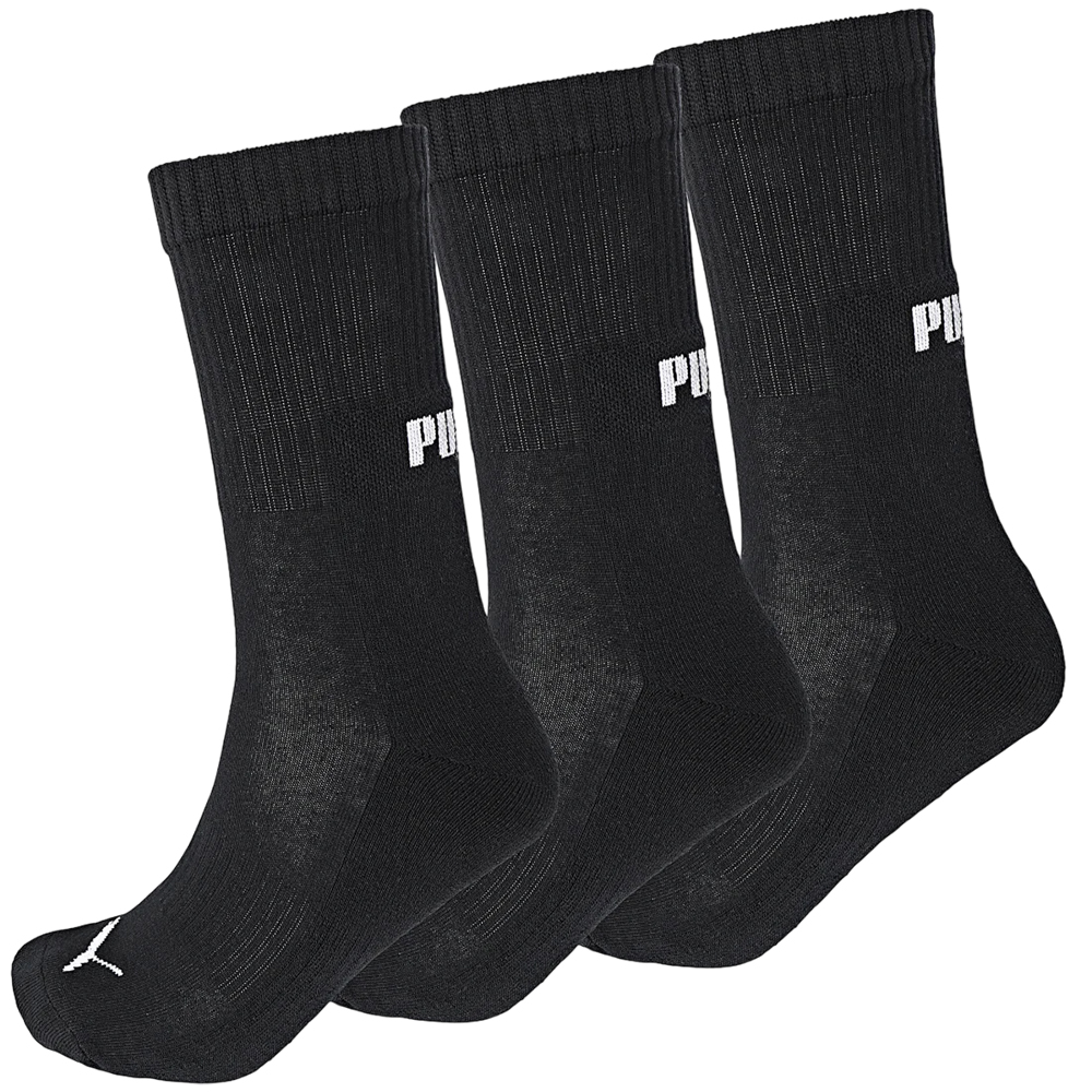 Puma Socken 3er Pack 701222067 Unisex Cushioned schwarz oder weiß