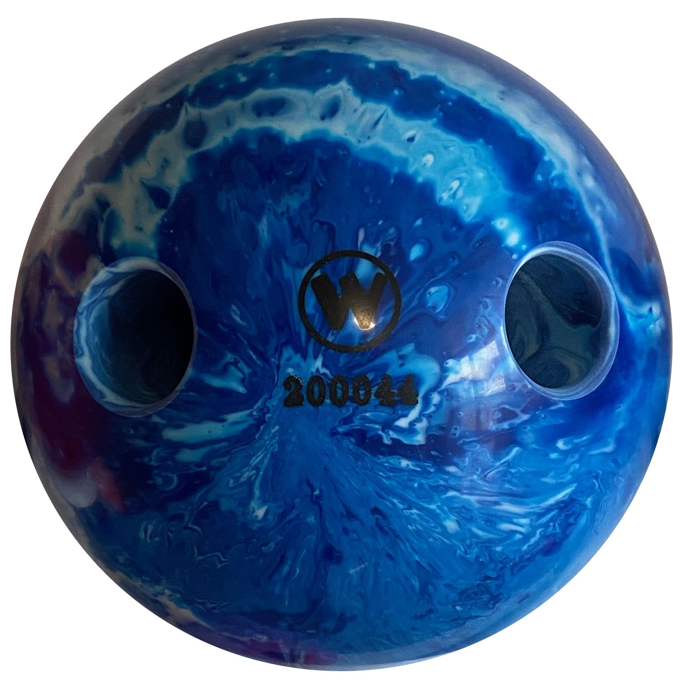 Lochkugel 160mm blau/weiss marmoriert  TYP WINNER