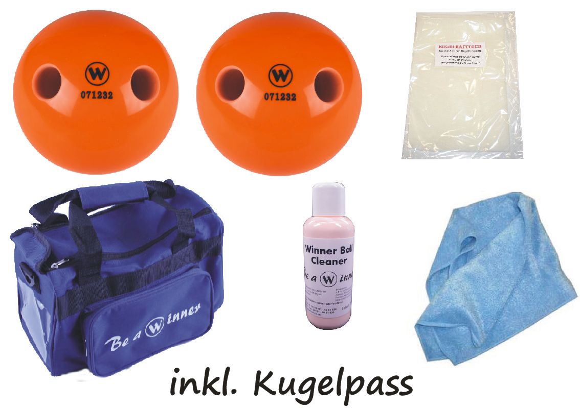 Sportkegler Kugelset Lochkugel 160mm Winner EINFARBIG