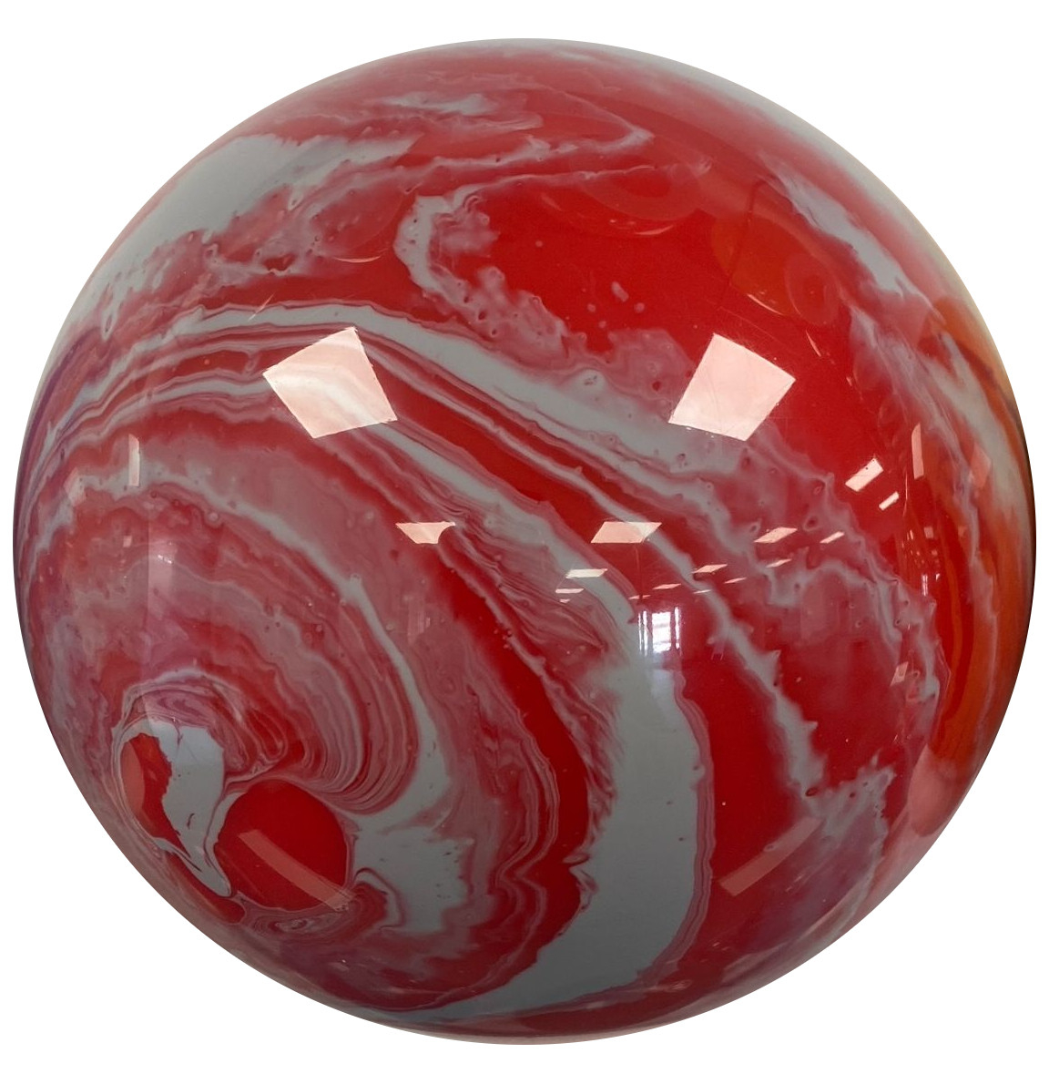 Vollkugel 150mm rot/grau marmoriert TYP WINNER