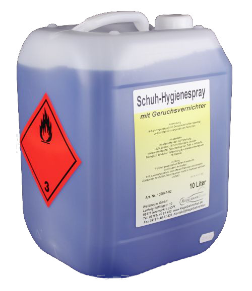 Schuh Hygiene Spray 10 Liter PE-Kanister Bowling/Bouldern/Sportschuhe