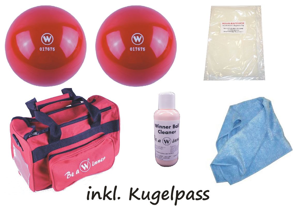 Sportkegler Kugelset Vollkugel 160mm Winner EINFARBIG